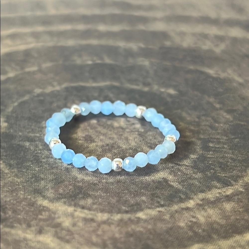 Elegant Aquamarine 925 Sterling Silver Ring